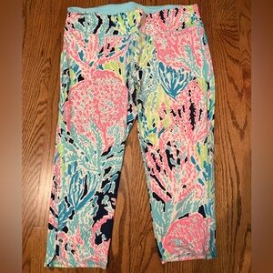 Lilly Pulitzer Colorful Coral Print Leggings